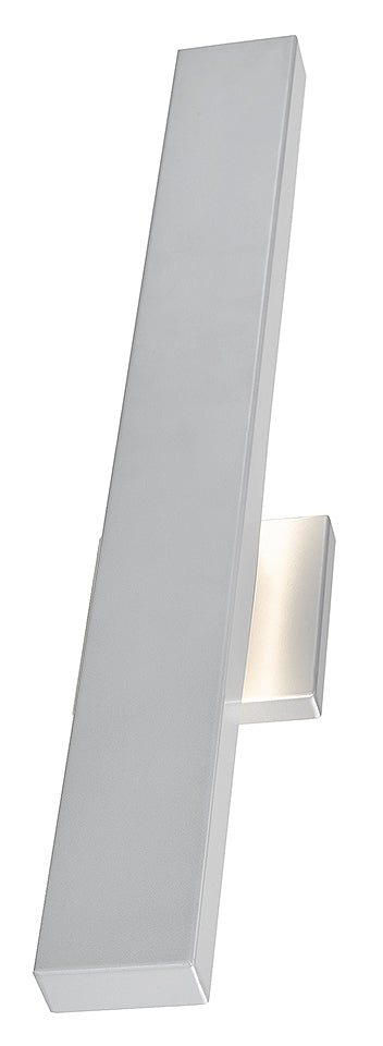 Abra Lighting 50001ODW-SL Yoga Led Wall Fixture Outdoor Pewter, Nickel, Silver