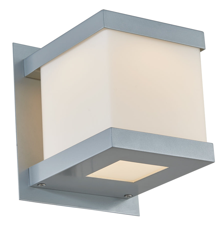 Abra Lighting 50004ODW-SL Step Led Wall Fixture Outdoor Pewter, Nickel, Silver