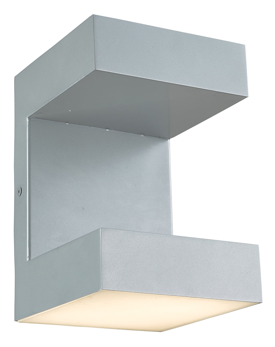 Abra Lighting 50006ODW-SL Yoga Led Wall Fixture Outdoor Pewter, Nickel, Silver