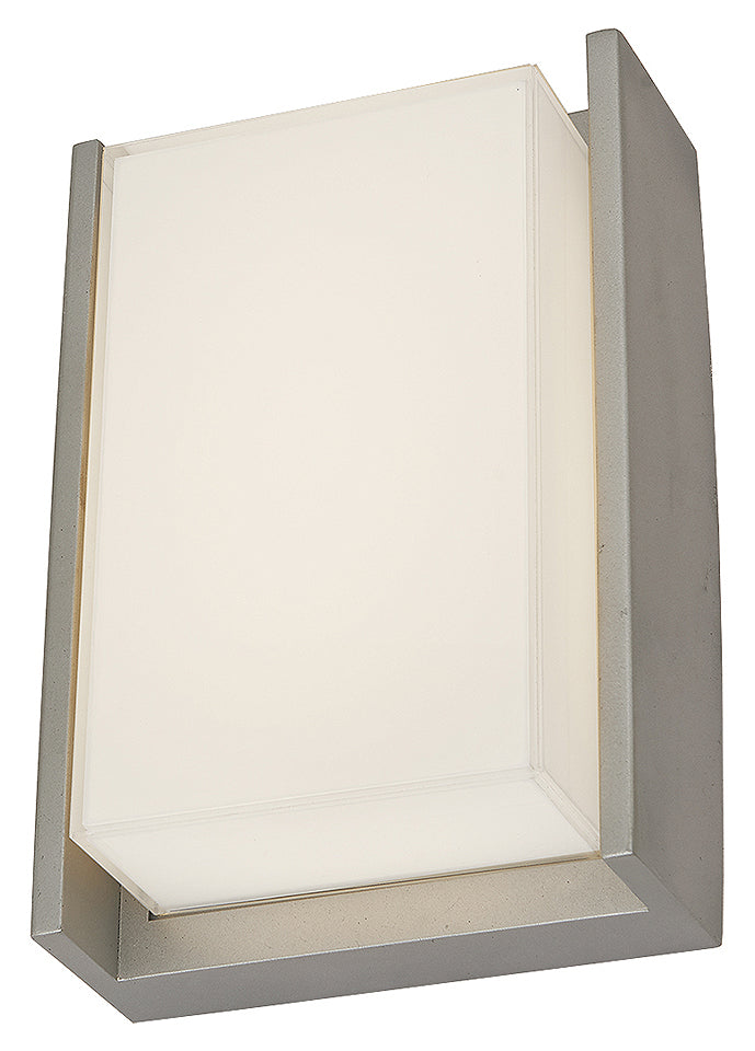 Abra Lighting 50010ODW-SL Titon Led Wall Fixture Outdoor Pewter, Nickel, Silver