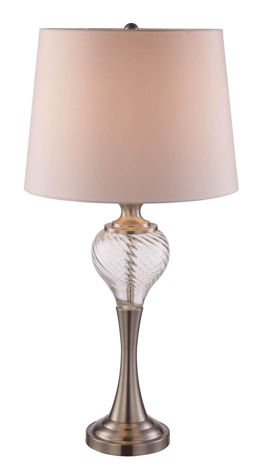 Trans Globe Imports RTL-9064 BN  One Light Table Lamp Lamp Pewter, Nickel, Silver