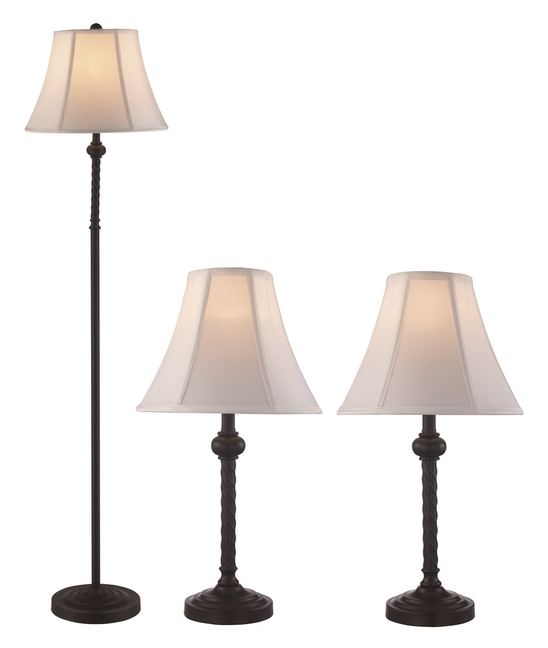 Trans Globe Imports RTL-9067 BK  Floor Lamp And Two Table Lamps Lamp Bronze / Dark