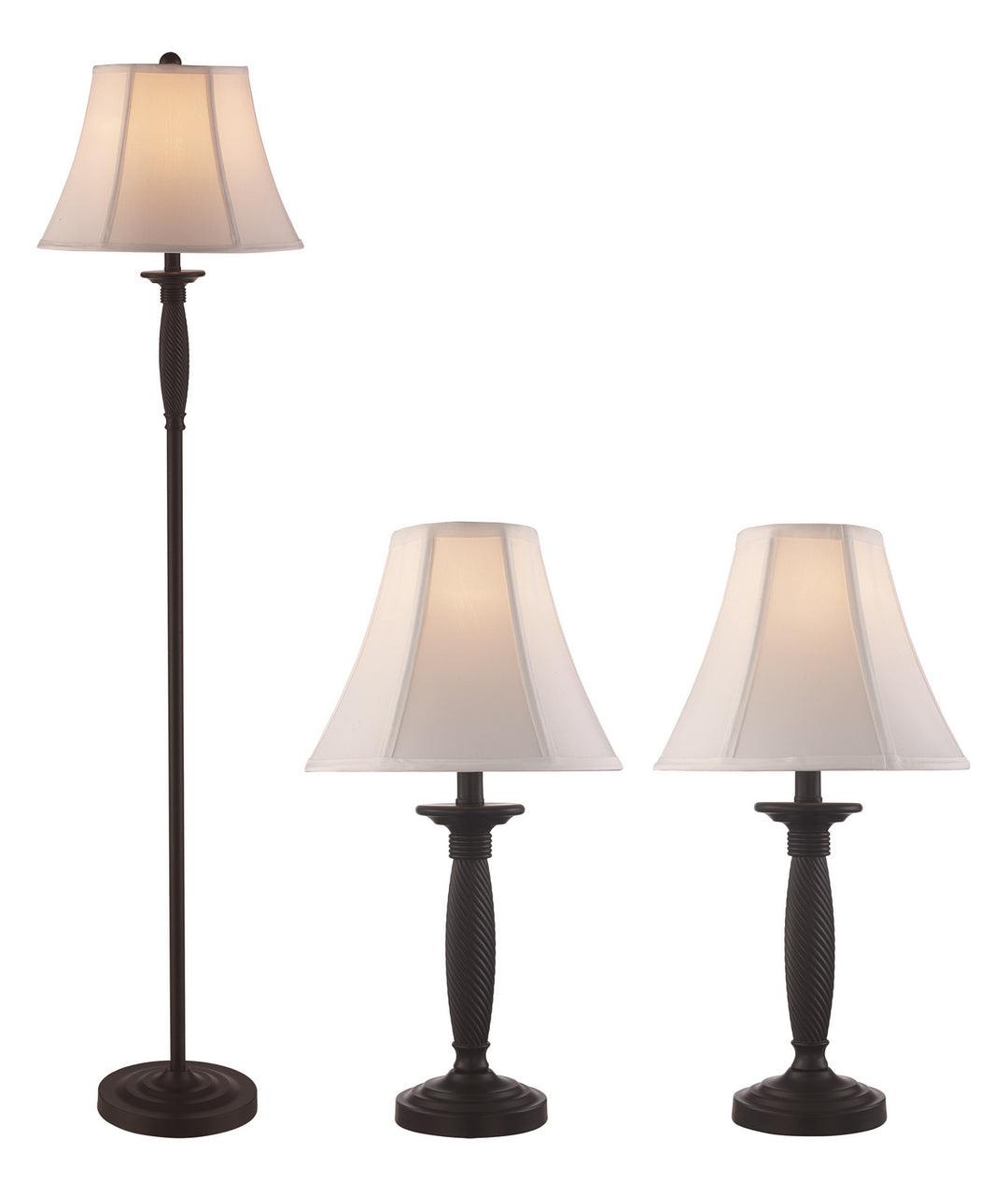 Trans Globe Imports RTL-9068 BK  Floor Lamp And Two Table Lamps Lamp Black