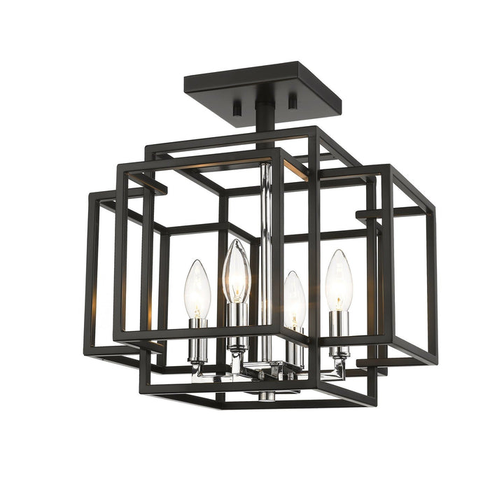Z-Lite Titania 454SF-BK-CH Ceiling Light - Black / Chrome