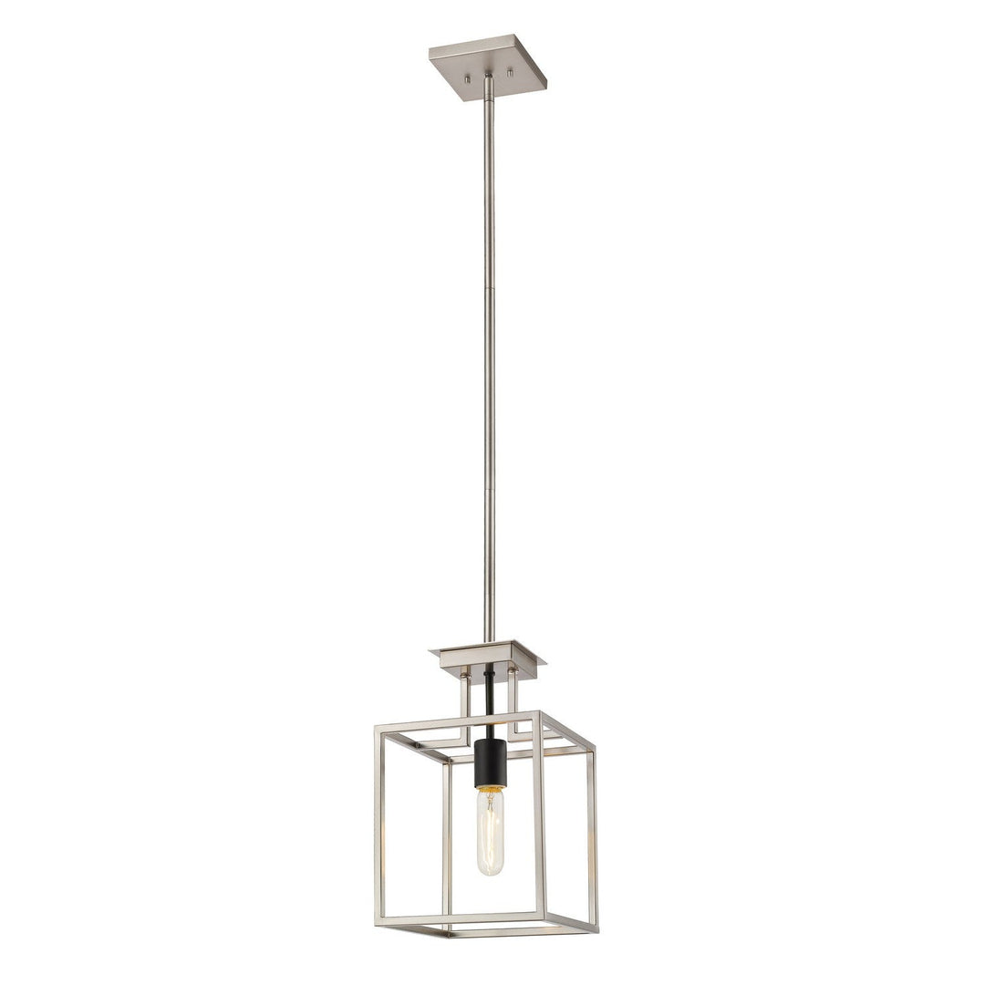 Z-Lite Quadra 456MP-BN-BK Pendant Light - Brushed Nickel / Black