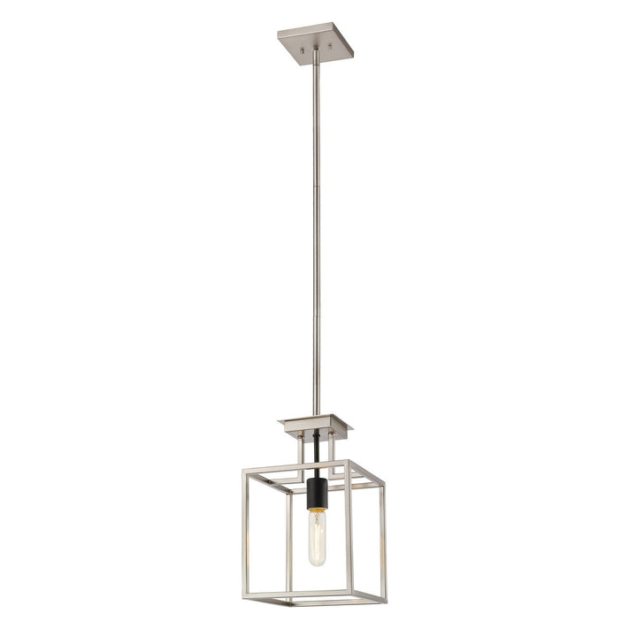 Z-Lite Quadra 456MP-BN-BK Pendant Light - Brushed Nickel / Black