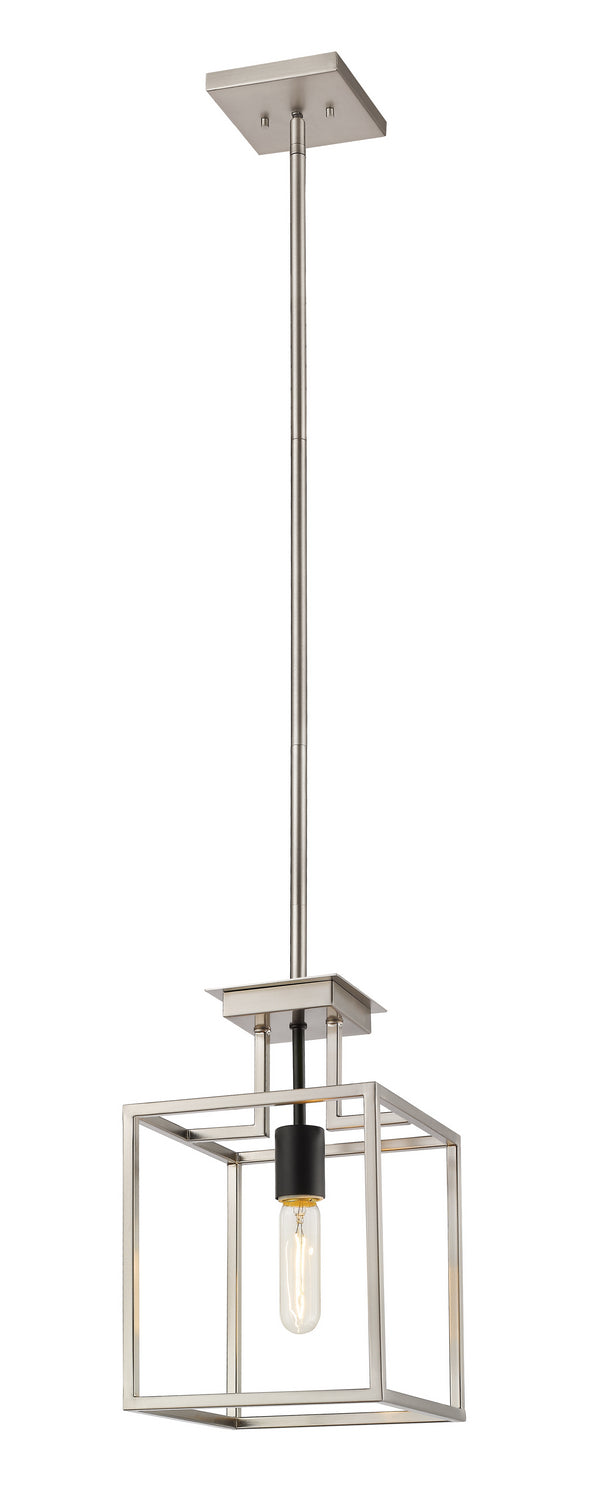 Z-Lite Quadra 456MP-BN-BK Pendant Light - Brushed Nickel / Black