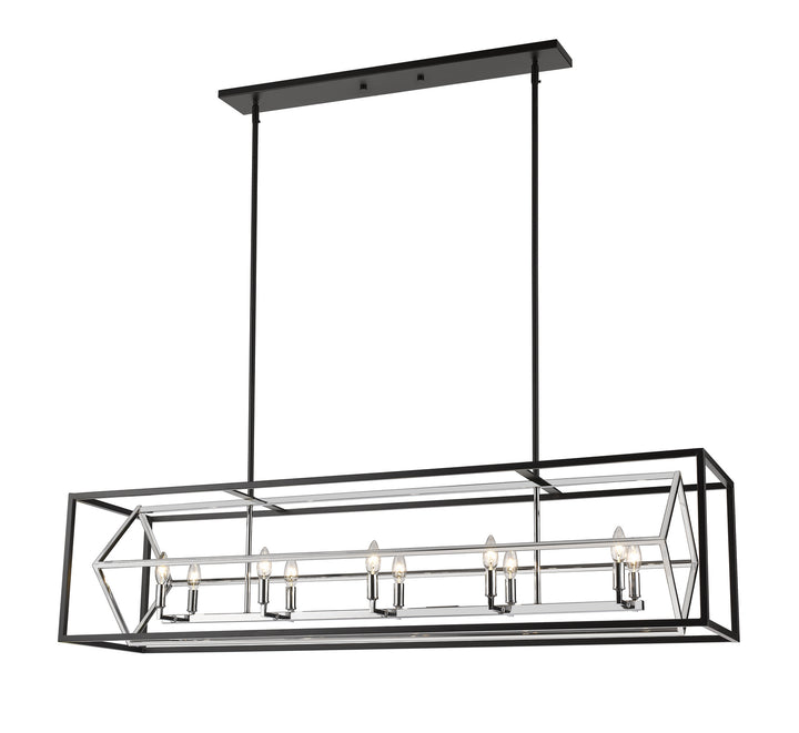 Z-Lite Euclid 457-10L-CH-MB Pendant Light - Chrome / Matte Black