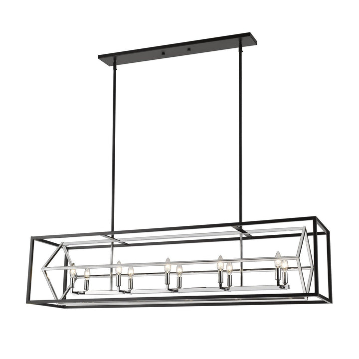 Z-Lite Euclid 457-10L-CH-MB Pendant Light - Chrome / Matte Black