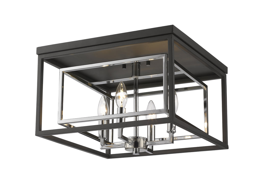 Z-Lite Euclid 457F-CH-MB Ceiling Light - Chrome / Matte Black