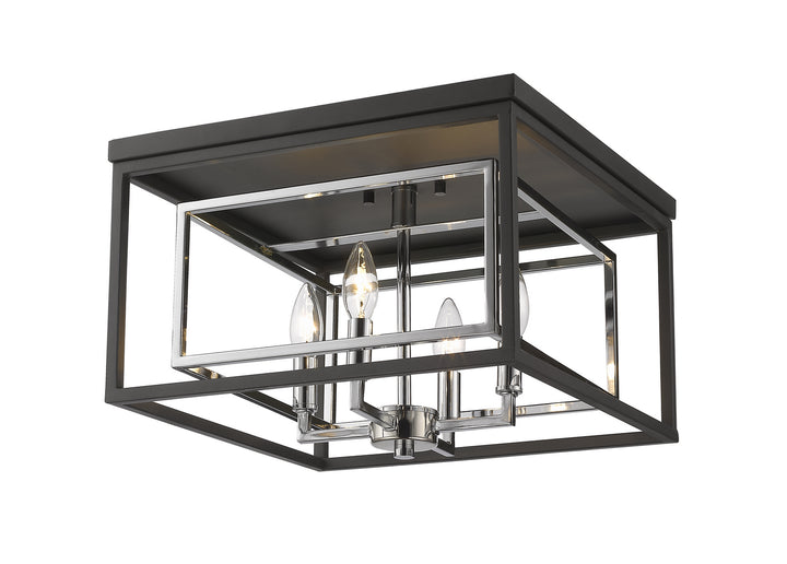 Z-Lite Euclid 457F-CH-MB Ceiling Light - Chrome / Matte Black