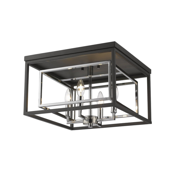 Z-Lite Euclid 457F-CH-MB Ceiling Light - Chrome / Matte Black