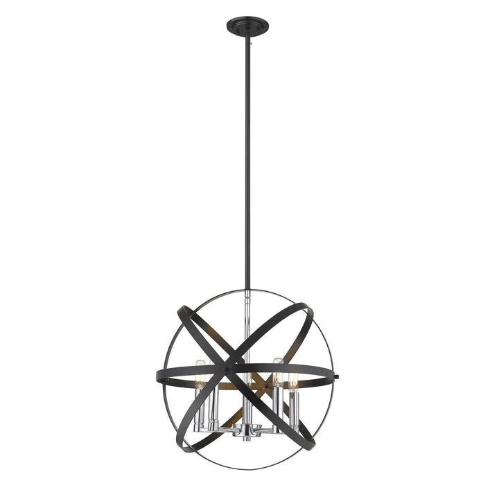 Z-Lite Cavallo 463-18HBK-CH Chandelier Light - Hammered Black / Chrome