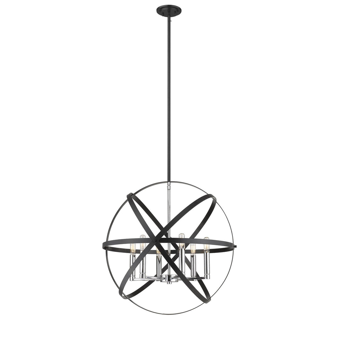 Z-Lite Cavallo 463-24HBK-CH Chandelier Light - Hammered Black / Chrome
