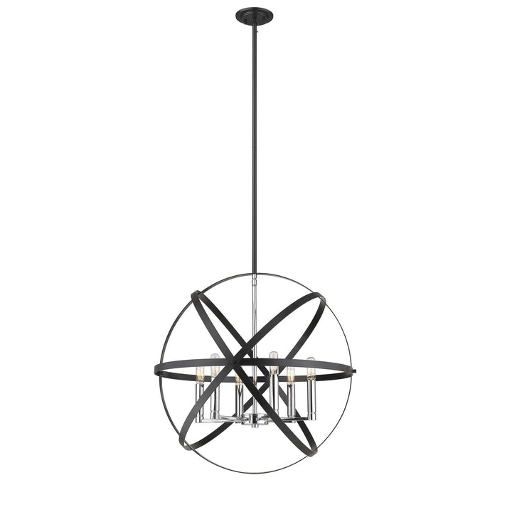 Z-Lite Cavallo 463-24HBK-CH Chandelier Light - Hammered Black / Chrome