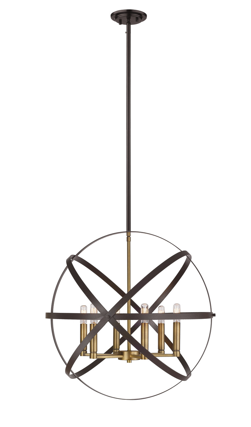 Z-Lite Cavallo 463-24HBRZ-OBR Chandelier Light - Hammered Bronze / Olde Brass