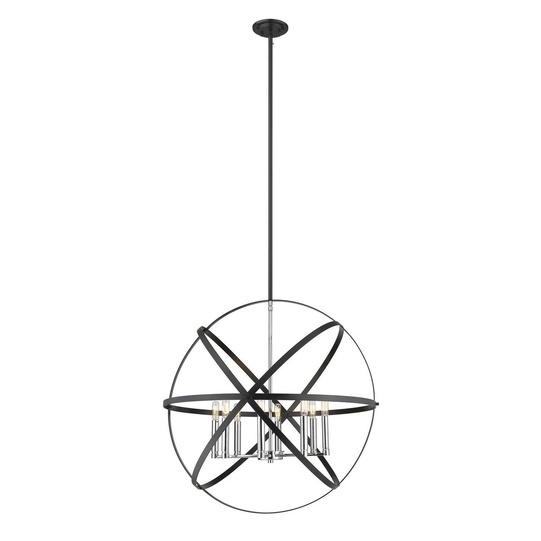 Z-Lite Cavallo 463-30HBK-CH Chandelier Light - Hammered Black / Chrome