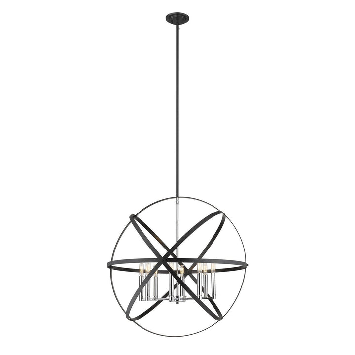 Z-Lite Cavallo 463-30HBK-CH Chandelier Light - Hammered Black / Chrome