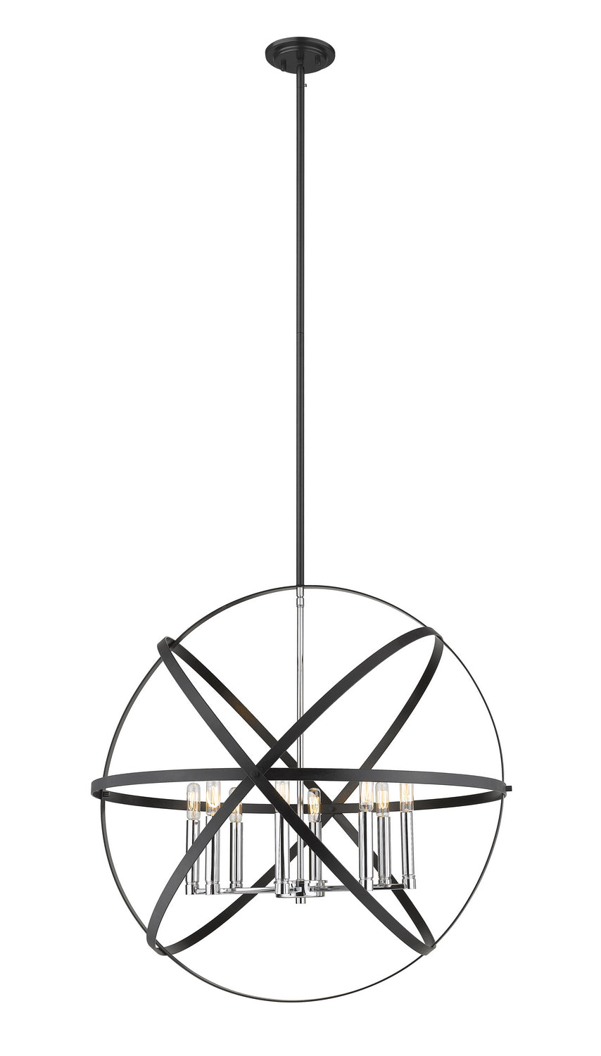Z-Lite Cavallo 463-30HBK-CH Chandelier Light - Hammered Black / Chrome