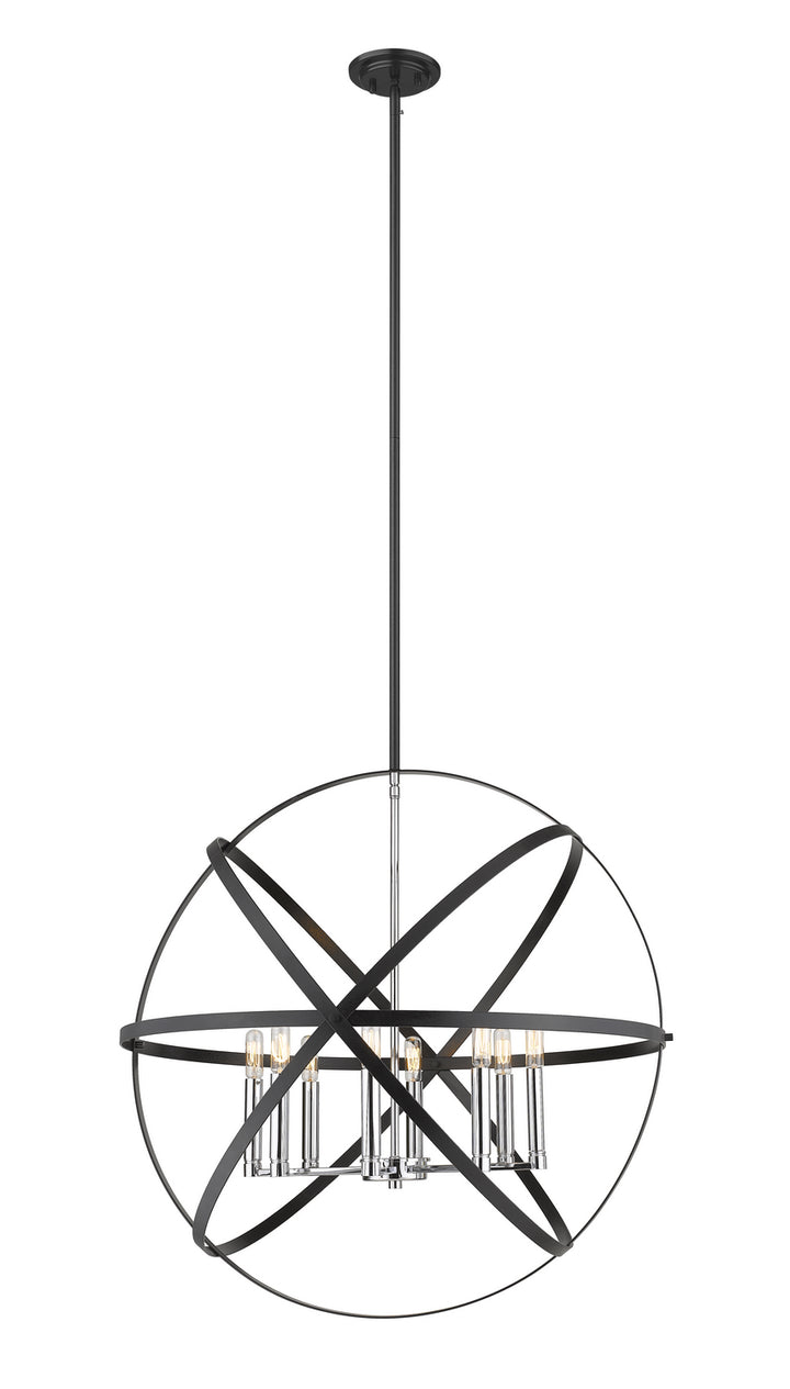 Z-Lite Cavallo 463-30HBK-CH Chandelier Light - Hammered Black / Chrome