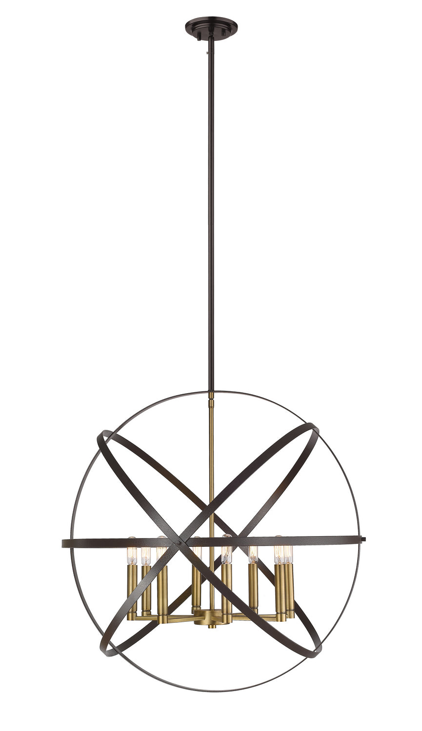 Z-Lite Cavallo 463-30HBRZ-OBR Chandelier Light - Hammered Bronze / Olde Brass
