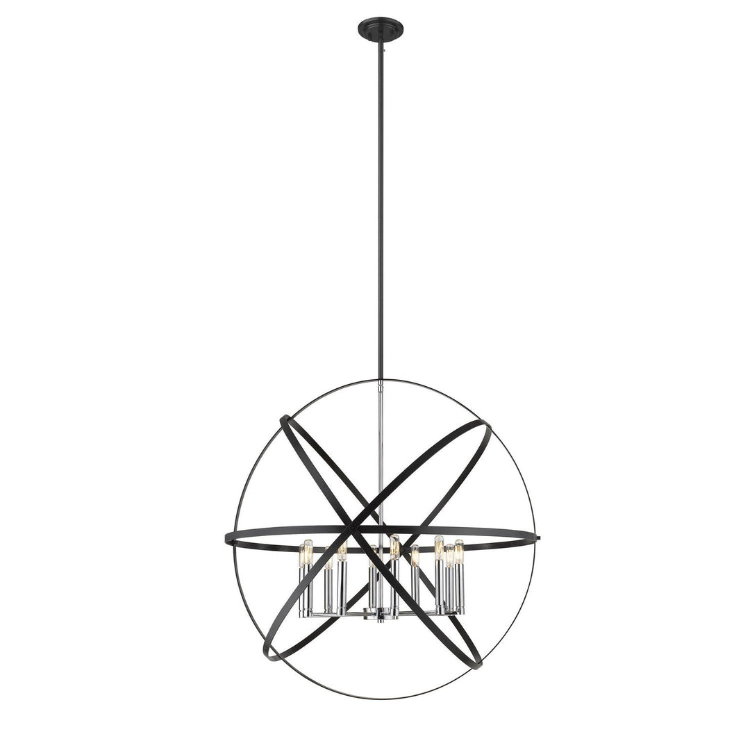 Z-Lite Cavallo 463-36HBK-CH Chandelier Light - Hammered Black / Chrome