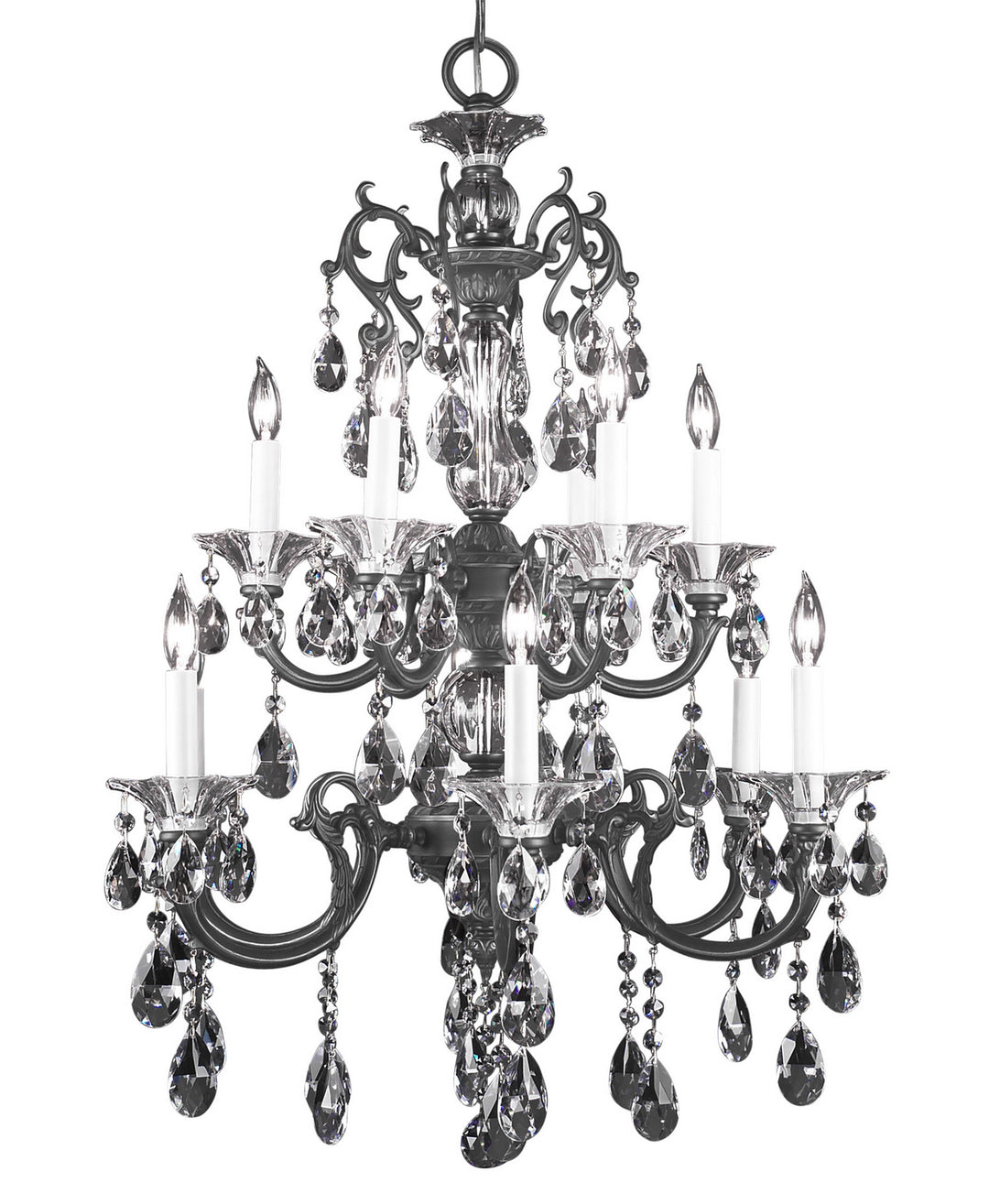 Classic Via Lombardi 57062 SS CP Chandelier Light - Silverstone