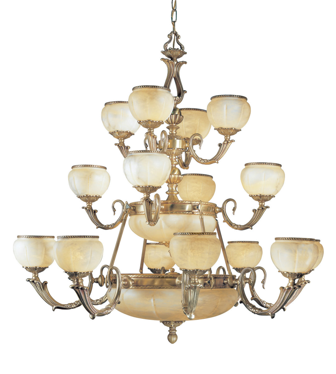 Classic Alexandria II 69516 SBB Chandelier Light - Satin Bronze w/Brown Patina