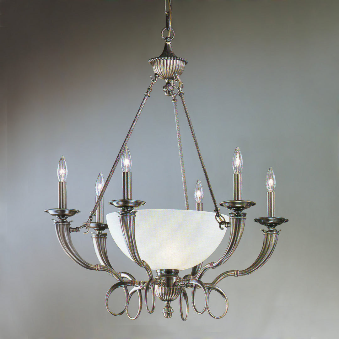 Classic French Horn 7737 Chandelier Light - Antique Bronze