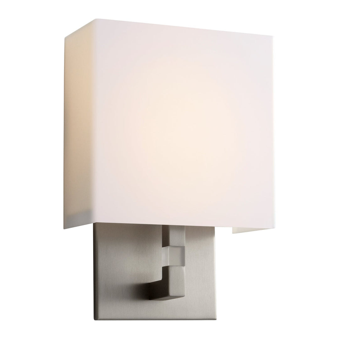 Oxygen Chameleon 3-521-24 Wall Sconce Light - Satin Nickel W/ Matte White Acrylic