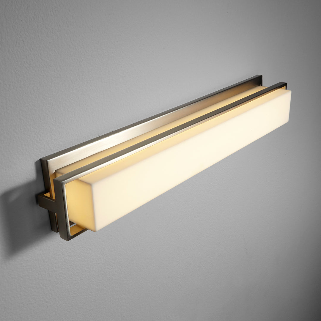 Oxygen Plato 3-534-24 Bath Vanity Light 27 in. wide - Satin Nickel