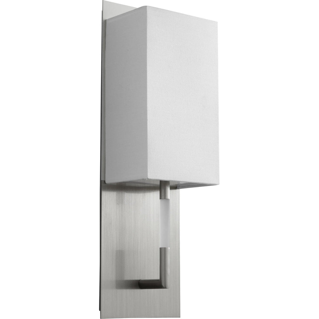 Oxygen Epoch 3-564-124 Wall Sconce Light - Satin Nickel W/ White Linen