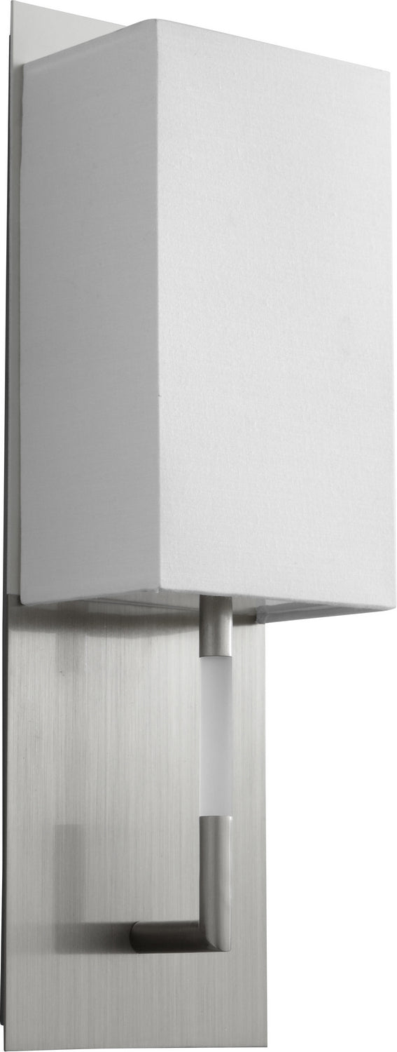 Oxygen Epoch 3-564-124 Wall Sconce Light - Satin Nickel W/ White Linen