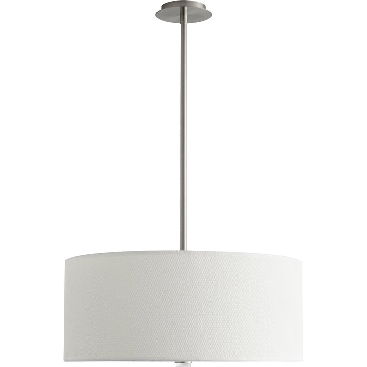 Oxygen Echo 3-639-24 Pendant Light - Satin Nickel W/ White Grass