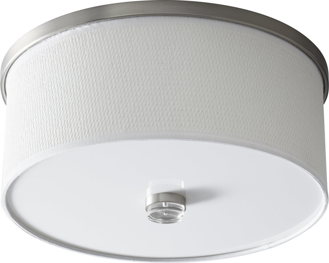 Oxygen Echo 3-695-24 Ceiling Light - Satin Nickel W/ White Grass
