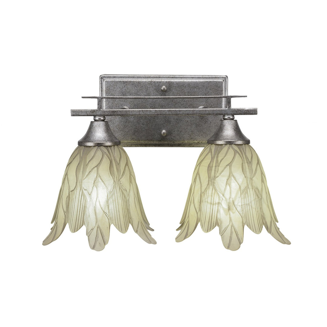 Toltec Uptowne 132-as-1025 Bath Vanity Light 17 in. wide - Aged Silver