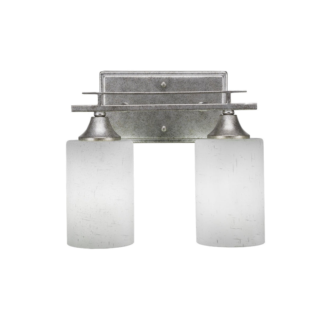 Toltec Uptowne 132-as-310 Bath Vanity Light 12 in. wide - Aged Silver