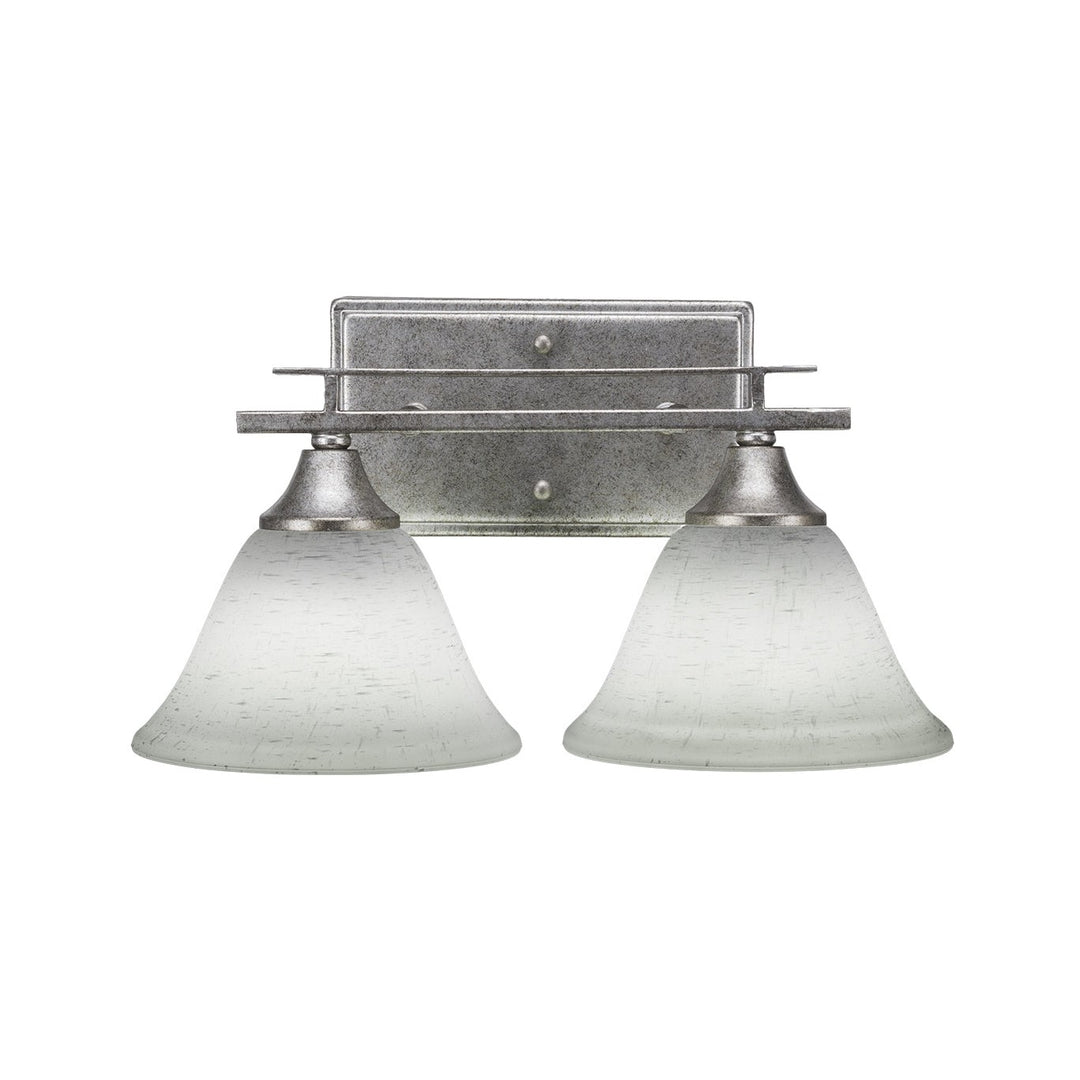 Toltec Uptowne 132-as-311 Bath Vanity Light 15 in. wide - Aged Silver