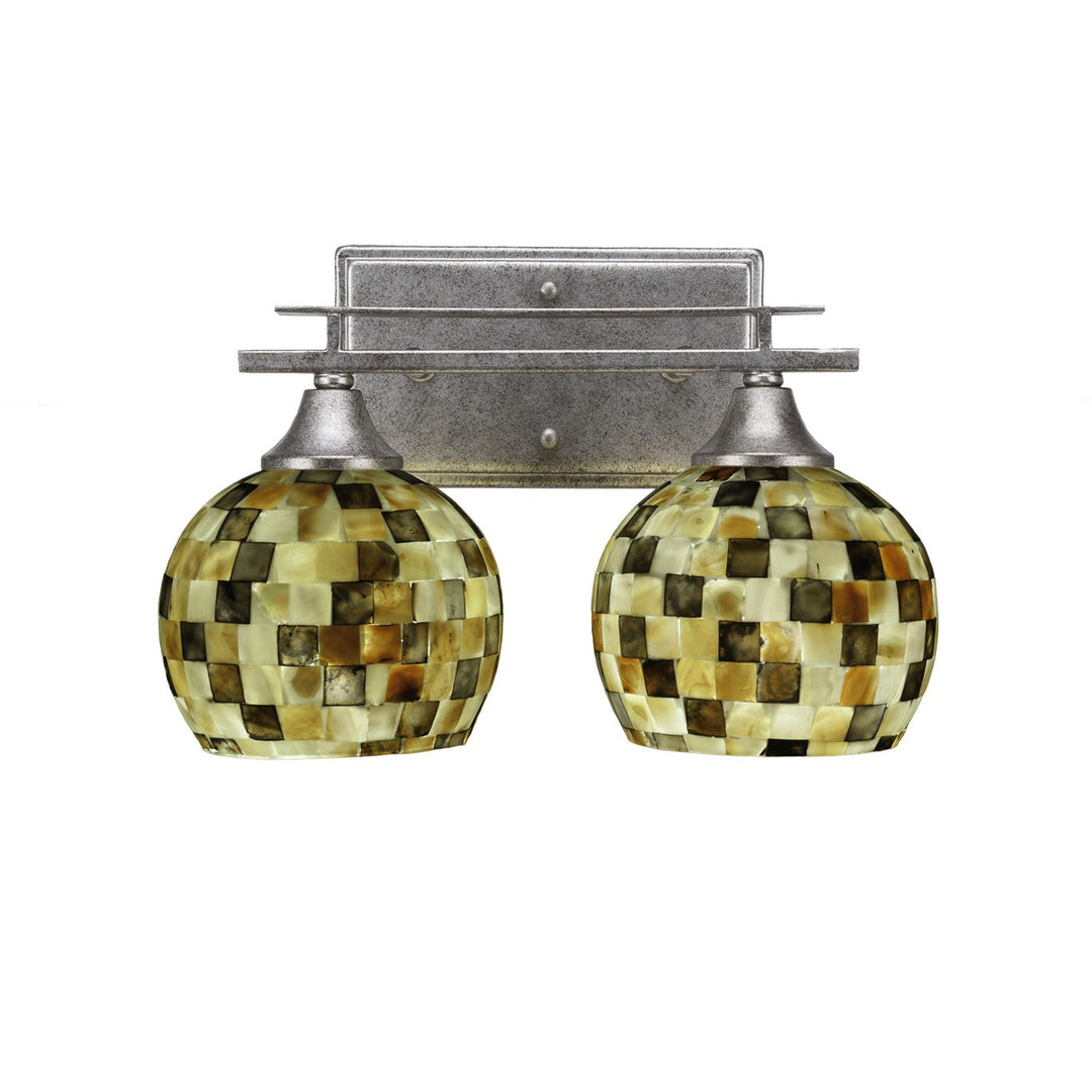 Toltec Uptowne 132-as-407 Bath Vanity Light 4 in. wide - Aged Silver