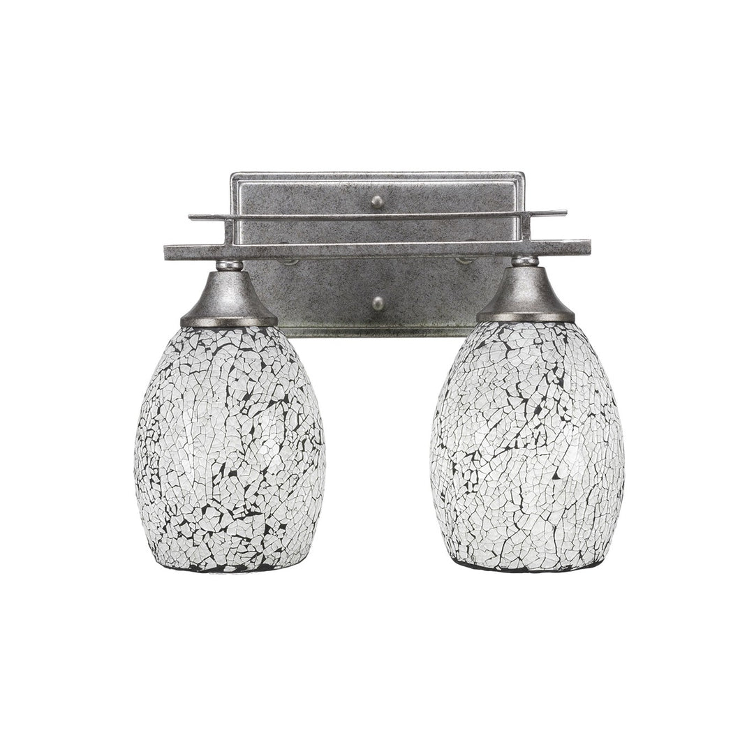 Toltec Uptowne 132-as-4165 Bath Vanity Light 12 in. wide - Aged Silver