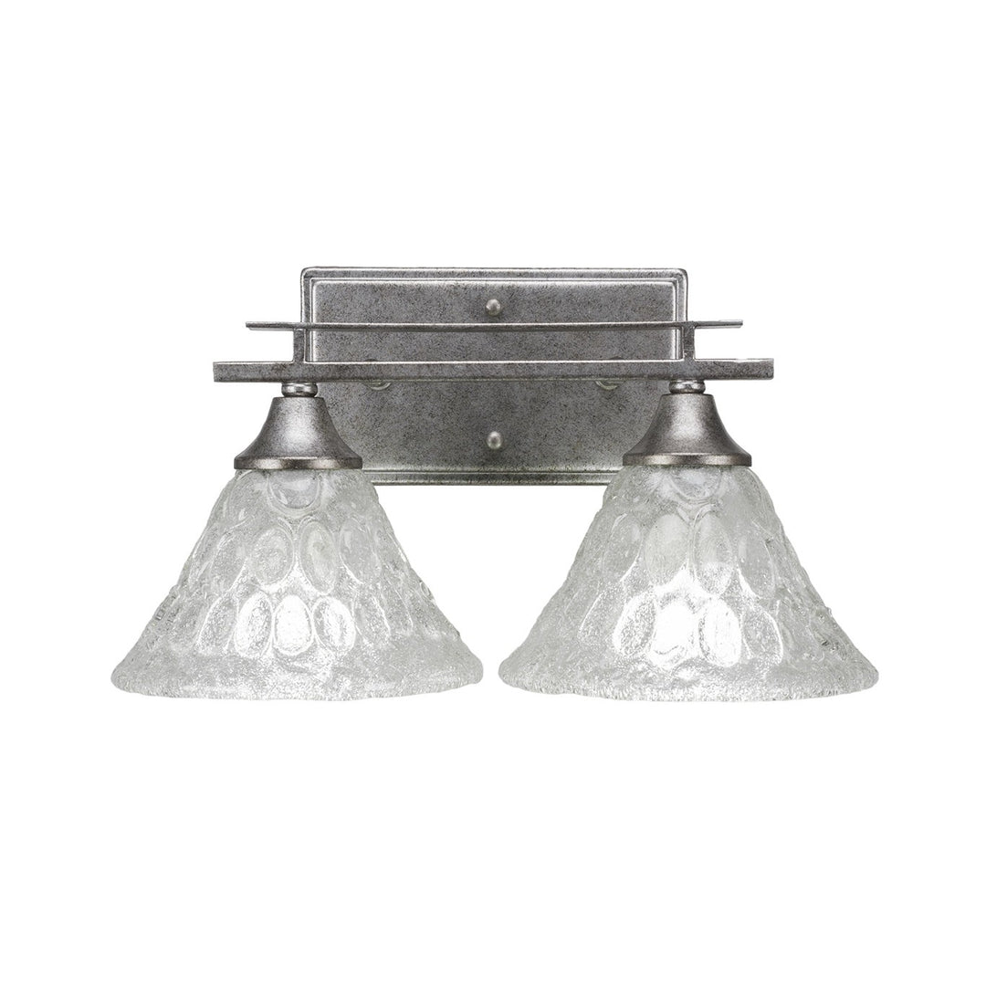 Toltec Uptowne 132-as-451 Bath Vanity Light 15 in. wide - Aged Silver