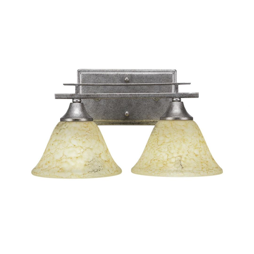 Toltec Uptowne 132-as-508 Bath Vanity Light 15 in. wide - Aged Silver