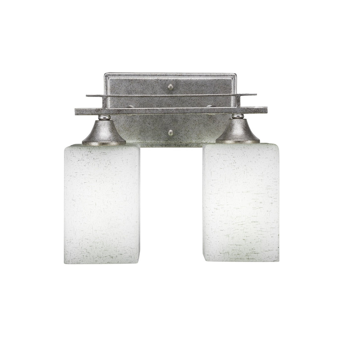 Toltec Uptowne 132-as-531 Bath Vanity Light 12 in. wide - Aged Silver