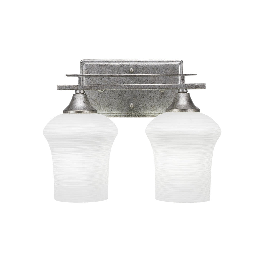 Toltec Uptowne 132-as-681 Bath Vanity Light 13 in. wide - Aged Silver