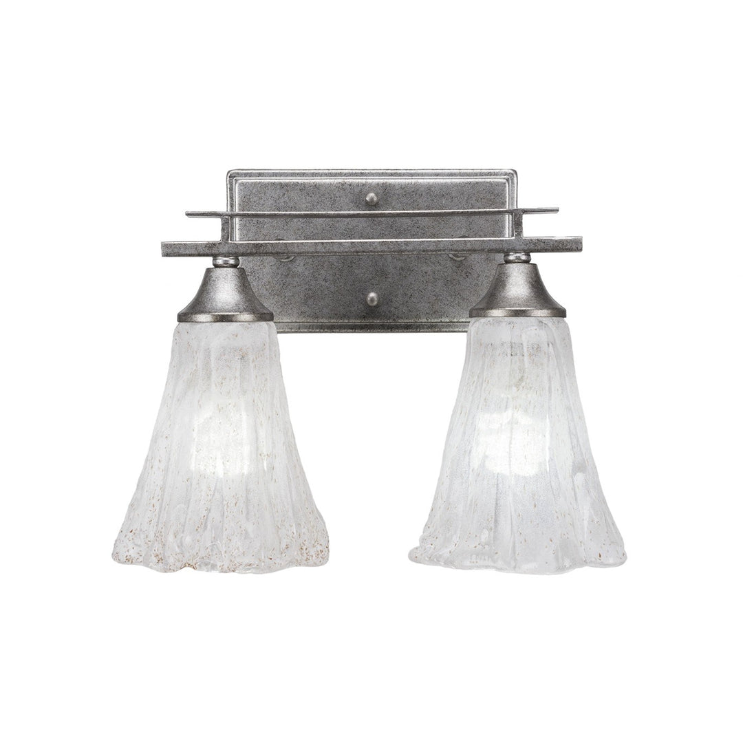 Toltec Uptowne 132-as-729 Bath Vanity Light 14 in. wide - Aged Silver