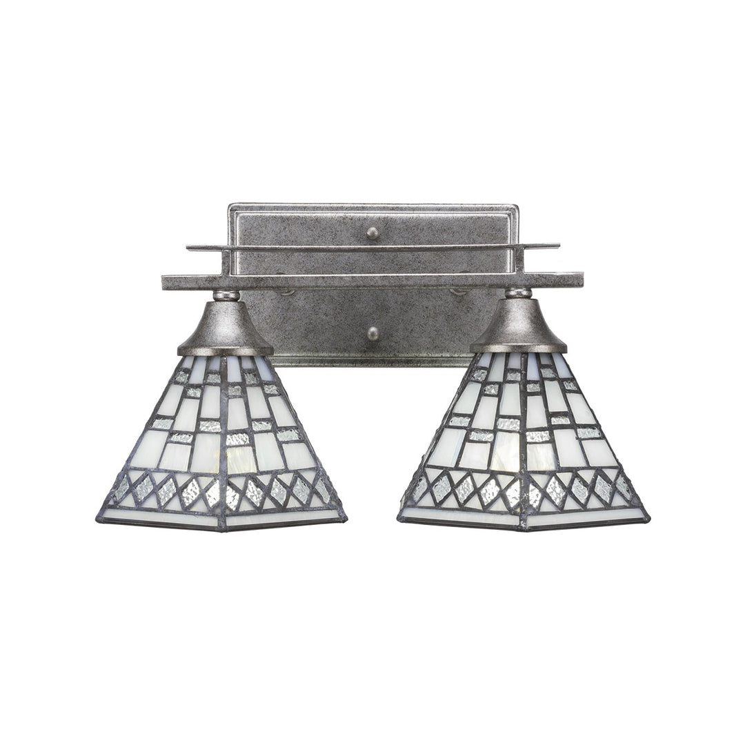 Toltec Uptowne 132-as-9105 Bath Vanity Light 15 in. wide - Aged Silver