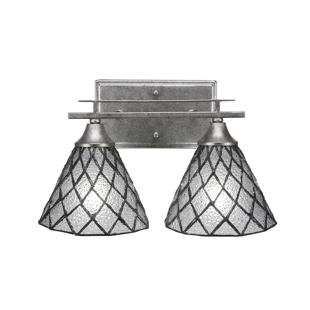 Toltec Uptowne 132-as-9185 Bath Vanity Light 15 in. wide - Aged Silver