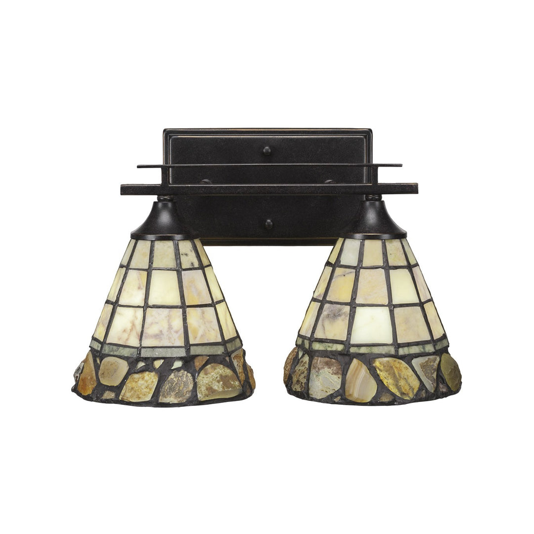 Toltec Uptowne 132-dg-9735 Bath Vanity Light 14 in. wide - Dark Granite