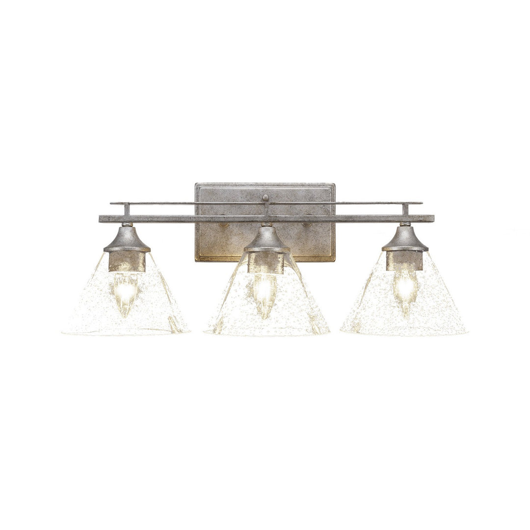 Toltec Uptowne 133-as-302 Bath Vanity Light 22 in. wide - Aged Silver