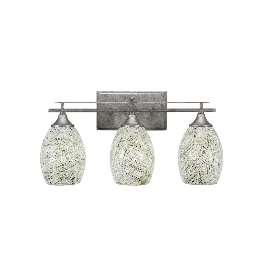 Toltec Uptowne 133-as-5054 Bath Vanity Light 20 in. wide - Aged Silver